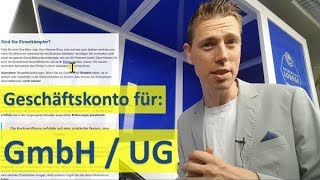 Geschäftskonto für GmbH  UG haftungsbeschränkt [upl. by Buerger]