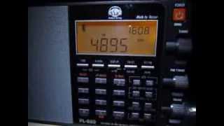 Tecsun PL880 receiving All India Radio Kurseong 4895 Khz [upl. by Yenttihw]