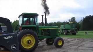 John Deere 4630 straight pipe cold start [upl. by Corilla]