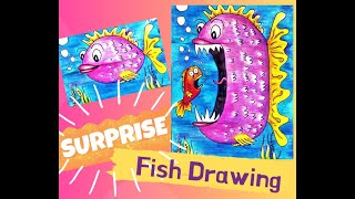 Folded Surprise Fish Drawing [upl. by Danelle]