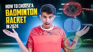 How to choose a best badminton racket in 2024  Giveaway [upl. by Maidy]