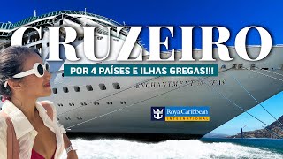 COMO É E QUANTO CUSTA FAZER UM CRUZEIRO  Passando por 4 países ilhas gregas comida e diversão [upl. by Akehsar]