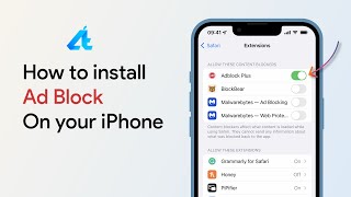 How to install Ad Block on iPhone🚫 [upl. by Auqinihs840]