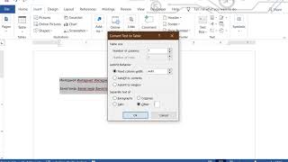 Kako pretvoriti tekst u tabelu Microsoft Word [upl. by Mischa737]