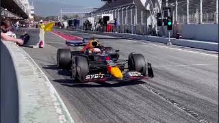 Verstappen RB18 Practice Start  Formula 1 Testing 2022 [upl. by Boardman]