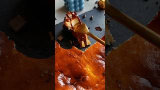 San Sebastian burn basque cheese cake shorts shortvideo cheese cake [upl. by Paley]