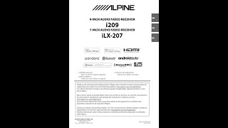 ALPINE ILX207 01 PDF MANUAL [upl. by Maximo]