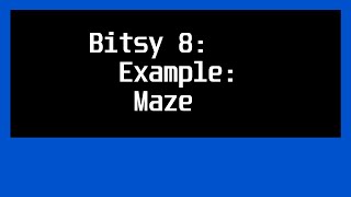 Bitsy 8 Introduction Example Maze [upl. by Lorenzo]