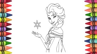 Elsa Frozen Princess drawing Disney princess elsa anna Elsa Anna movie in Hindi [upl. by Levison900]