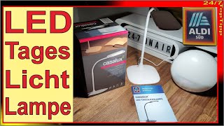 ALDI Angebot  LED Tageslichtlampe mit Farbtemperatur und Dimmer  Home Office  LED Leselampe [upl. by Ahsratan]