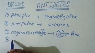 Part  1   ANTIDOTES OF DRUGS  by WEALTH PHARMACY Family of study [upl. by Oiziruam]