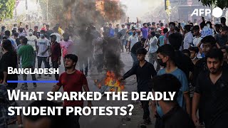 What sparked Bangladeshs deadly protests  AFP [upl. by Takara741]