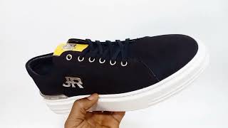 Tyler Black Nubuck Premium Leather Sneakers [upl. by Sorcha3]