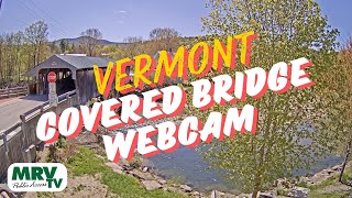 Vermont Covered Bridge Webcam in HD from the Mad River Valley 🍁🍂 [upl. by Eirelam]