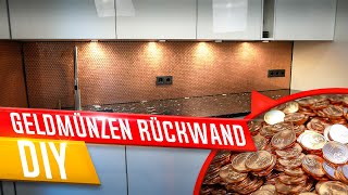 Küchenrückwand mit 12000 Cent Stücken epoxy resin art 🤘🤘🤘🤘🤘🤘 [upl. by Masson268]