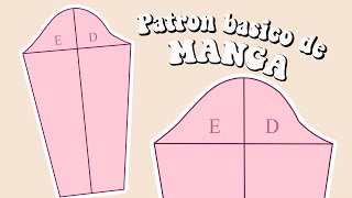 Patrón BÁSICO de MANGA 👚 ¡Queda PERFECTA Patronaje para principiantes [upl. by Aehsal]