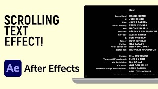 How to Make a Text Scrolling Effect in Adobe After Effects [upl. by Ettennod726]