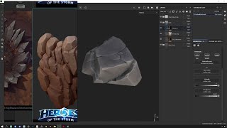 How I texture a Stylized Rock in Substance Painter Timelapse [upl. by Philis193]