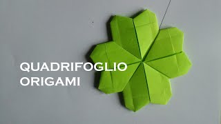 Crea il tuo portafortuna quadrifoglio con gli origami [upl. by Rolanda350]