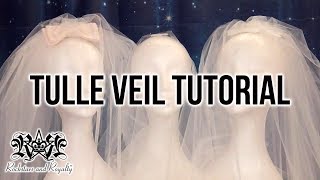 DIY Tulle Veil With Blusher Tutorial  Rockstars and Royalty [upl. by Hamfurd]