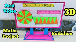 Area of a Circle ⭕maths working mode maths projectcraftmathsmodelBedmodelmaths Exibition TLM👍 [upl. by Alimaj]