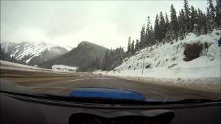 Dashcam  Highway5 Coquihalla winter driving on the Smasher Dec 2011 2005 Subaru WRX STi [upl. by Ahsemaj102]