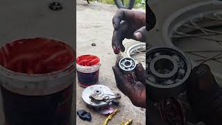 CD Deluxe 100cc wheel bearings damage half XL bearing brake liner drum loversibrahimpatnam [upl. by Drofnas]