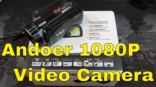 Andoer 1080P Video Camera w Wide Angle and Macro Lens [upl. by Narbig]