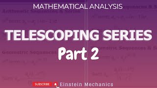 Ep 8  Telescoping series  Part 2  Convergence amp Divergence of series [upl. by Ahsemad]