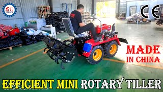 Hig Efficiency Mini Rotary Tiller Cultivator Made in China [upl. by Danila]