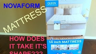 GEL MATTRESS Expanding review  ComfortGrande NOVAFORM  how it grows [upl. by Delamare]