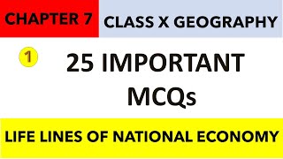 287  MCQs CHAPTER 7 Class10 GEOGRAPHY  LIFE LINES OF NATIONAL ECONOMY  Sst Class 10 CHAPTER 7 [upl. by Erihppas]