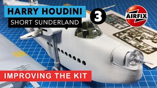 Airfix Sunderland Part 3 Improving the kit parts and correcting instruction errors [upl. by Nnylirehs]