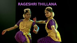 Rageshri Thillana ll Sri Rama Nataka Niketan ll Bharatanatyam Dance [upl. by Dirgis]