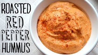 How to Make Roasted Red Pepper Hummus  Fablunch [upl. by Nirraj]