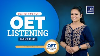 Master OET Listening Part B amp C in 9 Minutes  Tijus Academy [upl. by Ynot]