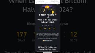 Bitcoin Halving Time Start 🚀🚀 bitcoin binance viralshorts cryptocurrency Bitcoin Halving date [upl. by Grissom]