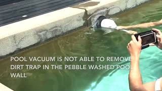 Cordless Power Scrub to clean pond and swimming pool [upl. by Ecirtak]