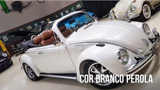 Fusca Conversível Turbo 20 Branco Pérola  Restauração completa [upl. by Ecinuahs]