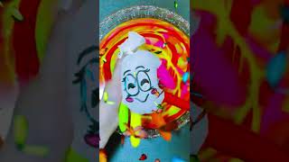 MAKING SLIME WITH BALLOON VS PIPING BAG shorts boomslime ytshort [upl. by Blumenfeld]