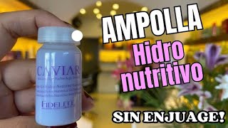 Mostramos el resultado de la ampolla hidro nutritivo en un cabello seco y castigado [upl. by Ravi]