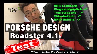 Businessrucksack PORSCHE DESIGN Roadster 41 Test  ✅externes Laptopfach ✅Wäschefach 👍USB Ladefach [upl. by Carn504]