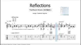 Toshifumi Hinata – Reflections  Classical Guitar  partitura y tablatura Tabs [upl. by Grossman]