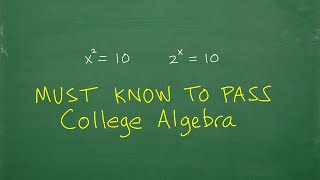 Want to PASS College Algebra Absolutely better understand this… [upl. by Acinomal]