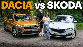 £200month sensible car challenge Dacia Sandero Stepway vs Skoda Scala [upl. by Ellessig]