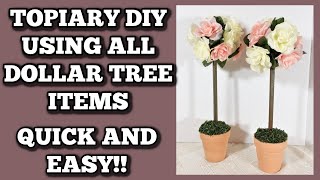 TOPIARY DIY DOLLAR TREE [upl. by Adniuqal]