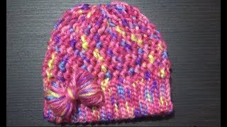 Gorro para bebé puntada fácil a Crochet [upl. by Hausner]