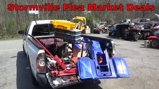 Stormville Flea Market ATV Parts and Tools Chain Saw Hoard [upl. by Regnij]