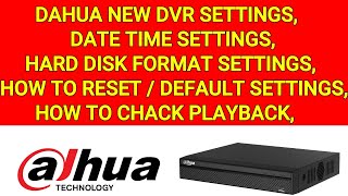 DAHUA NEW DVR SETTINGS  DAHUA DVR CONFIGURATION SETTING [upl. by Gad]