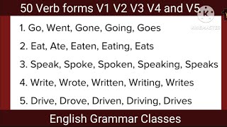 Verb forms V1 V2 V3 V4 and V5 English Grammar verbsgrammarshortsviral [upl. by Samanthia208]